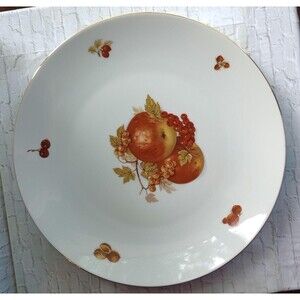 Bareuther Waldsassen Bavaria Germany Porcelain Serving Plate Gold Trim